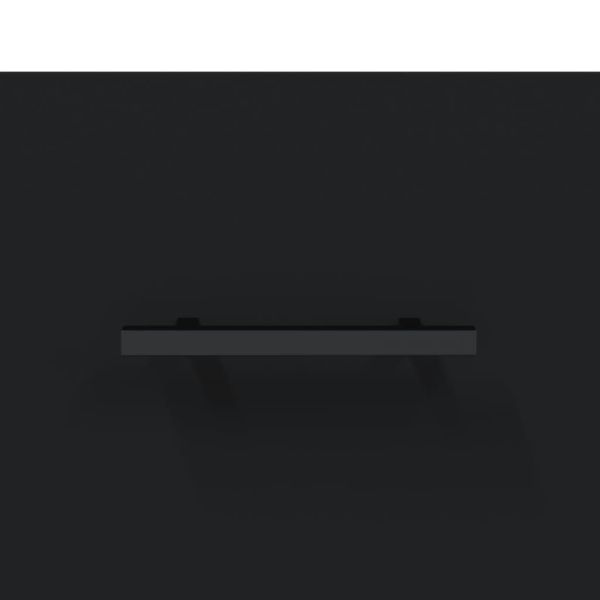 Нощно шкафче, черно, 40x40x66 см, инженерно дърво