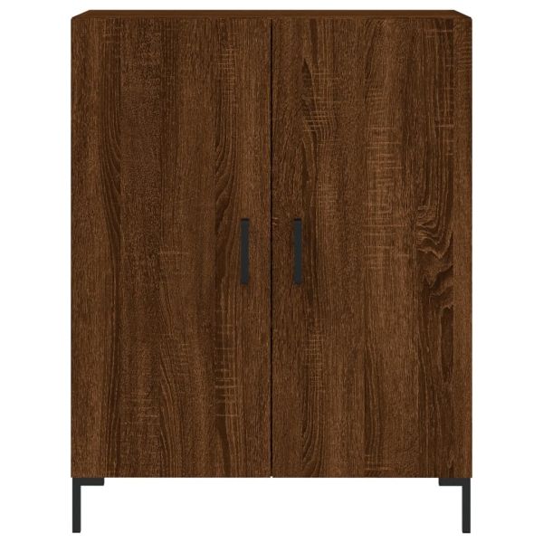 Сайдборд, Кафяв дъб, 69,5x34x90 см, инженерно дърво