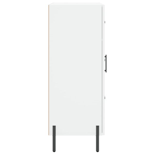 Сайдборд, бял, 69,5x34x90 см, инженерно дърво