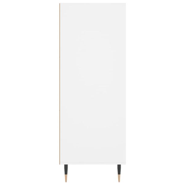 Библиотека бяла 69,5x32,5x90 см инженерно дърво