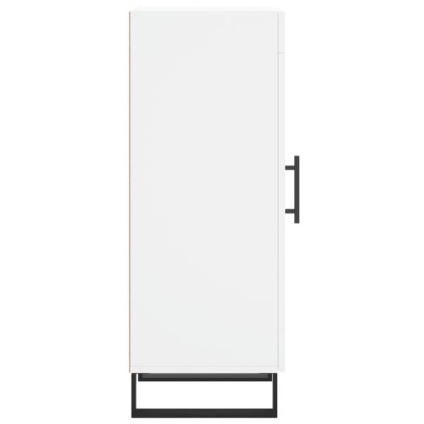 Сайдборд, бял, 34,5x34x90 см, инженерно дърво