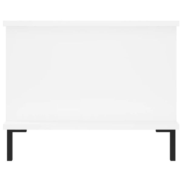 Кафе маса, бяла, 90x50x40 см, инженерно дърво