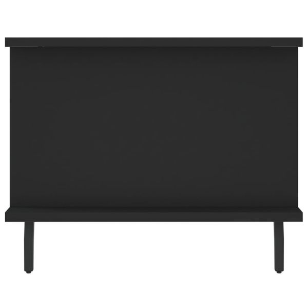 Маса за кафе, черна, 90x50x40 см, инженерно дърво