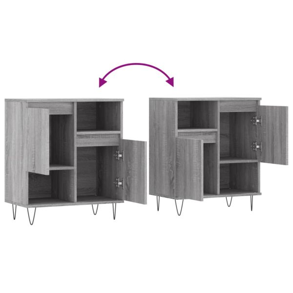 Сайдборд, сив сонома, 60x35x70 см, инженерно дърво