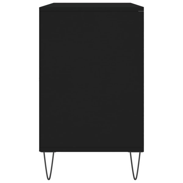 Шкаф за обувки, черен, 102x36x60 см, инженерно дърво