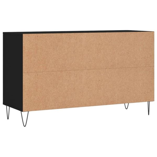 Шкаф за обувки, черен, 102x36x60 см, инженерно дърво