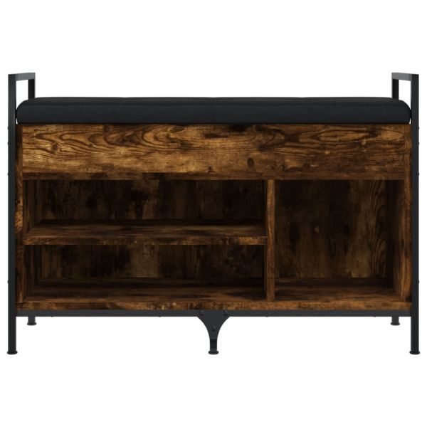 Пейка за обувки, опушен дъб, 85,5x32x57,5 см, инженерно дърво