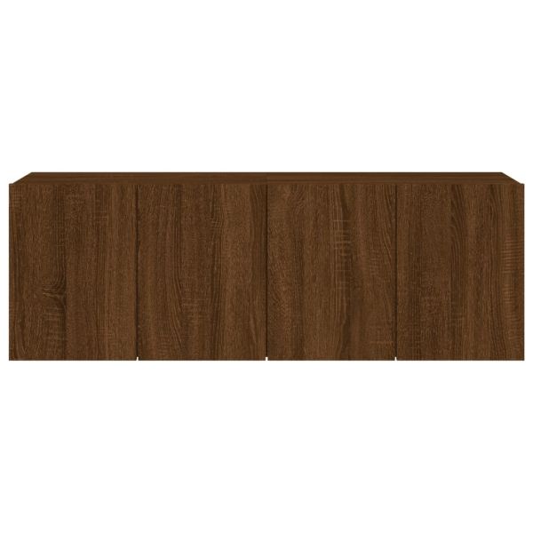 ТВ шкафове за стенен монтаж, 2 бр, кафяв дъб, 60x30x41 см