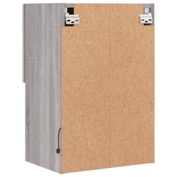 ТВ шкаф с LED осветление, сив сонома, 40,5x30x60 см