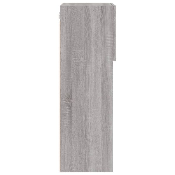 ТВ шкафове с LED осветление, 2 бр, сив сонома, 40,5x30x90 см