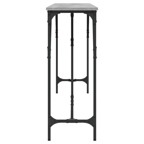 Конзолна маса, сив сонома, 200x29x75 см, инженерно дърво