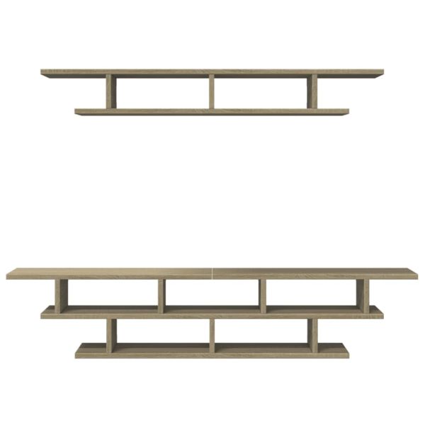 ТВ стенни модули, сонома дъб, инженерно дърво