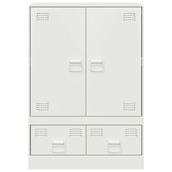 Висок шкаф, бял, 67x39x95 см, стомана