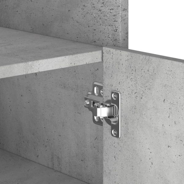 Сайдборд, бетонно сив, 73,5x35x75 см, инженерно дърво