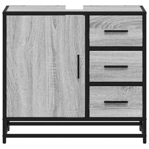 Шкаф за мивка в банята Grey Sonoma Инженерна дървесина