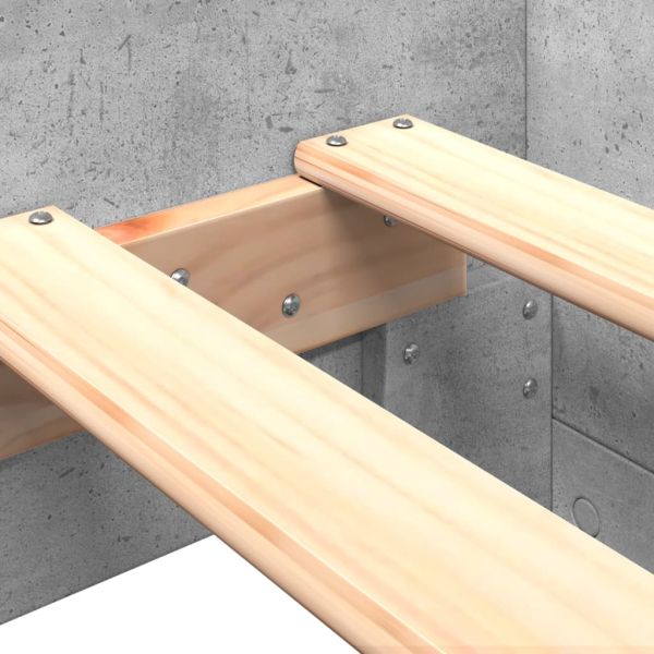 Рамка за легло, бетонно сиво, 100x200 см, инженерно дърво