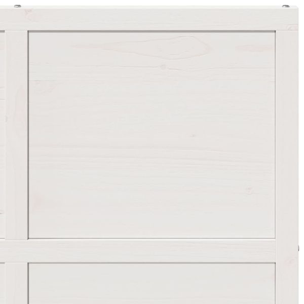 Плъзгаща се врата бяла 100x208 см масивно борово дърво