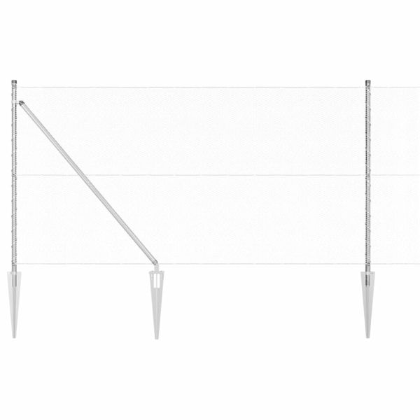 Стълб за ограда. Сребрист 50 x 1 м (13 мм мрежа) Стомана