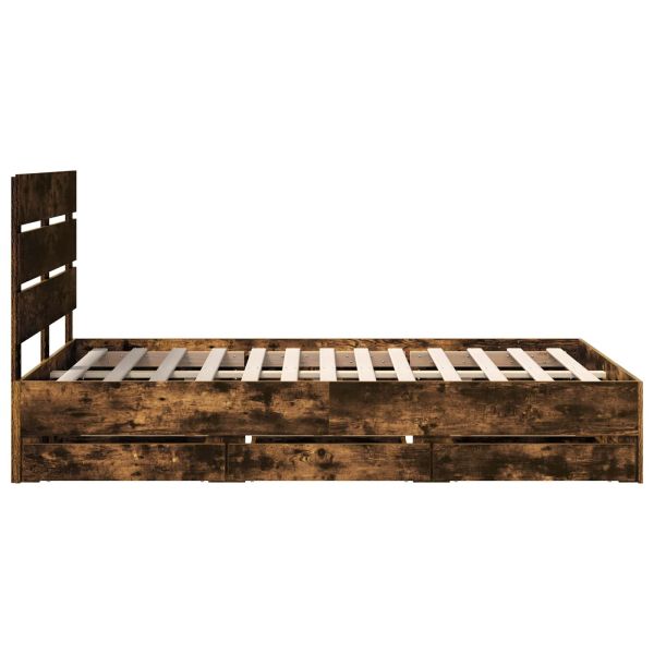 Рамка за легло Димян дъб 120 x 190 cm Инженерна дървесина