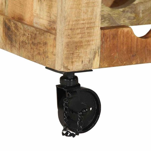 Кухненска количка Кафяво 55 x 40 x 80 см Солидно мангово дърво