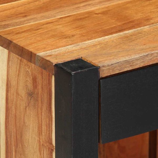 Нощен шкаф 2 pcs Кафяво 40 x 35 x 50 см Солидно акациево дърво