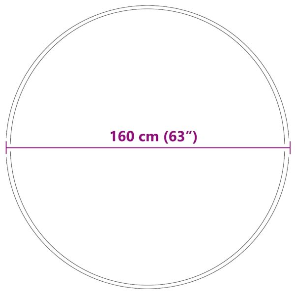 Антихлъзгащ shaggy килим Сив 160 x 160 cm ПП