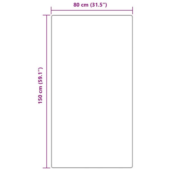 Антихлъзгащ shaggy килим Кафяво 80 x 150 cm ПП