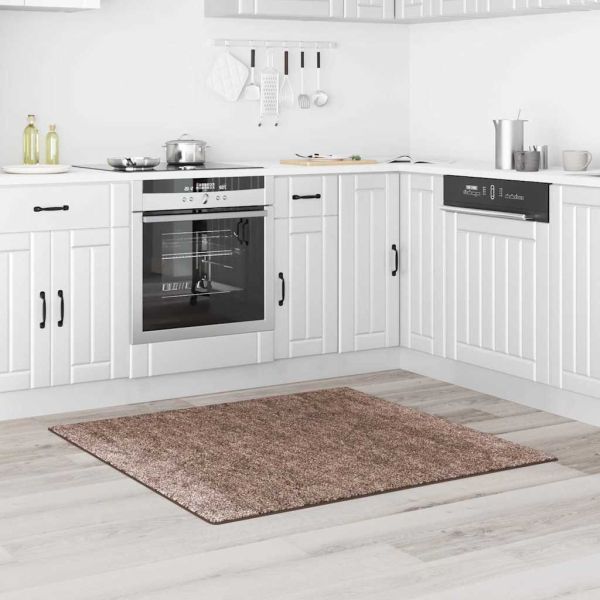 Антихлъзгащ shaggy килим Кафяво 120 x 120 cm ПП