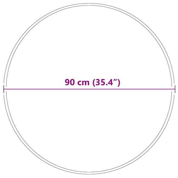 Антихлъзгащ shaggy килим Кафяво 90 x 90 cm ПП