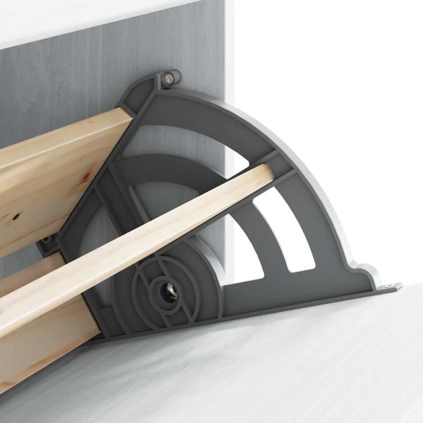 Шкаф за обувки ASKIM Бяло 85 x 35 x 108 см Солидно борово дърво