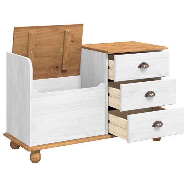 Пейка с място за съхранение ASKIM Бяло 100 x 39 x 62 см