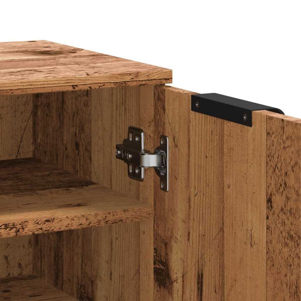 Шкаф за обувки старо дърво 59x35x100,5 см инженерна дървесина