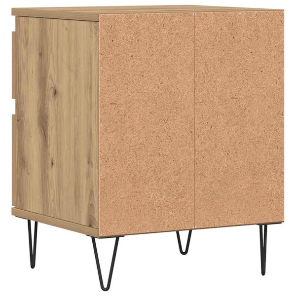 Нощни шкафчета 2 бр дъб артизан 40x35x50 см инженерно дърво