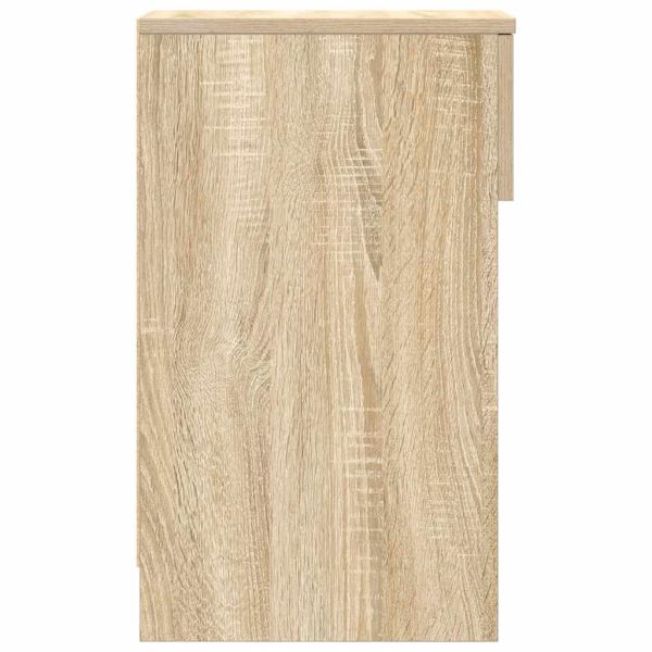 Нощни шкафчета с чекмеджета, 2 бр, дъб сонома, 20x36x60 см