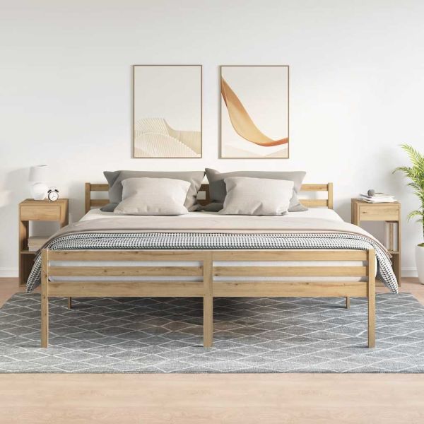 Нощни шкафчета с чекмеджета, 2 бр, дъб артизан, 35x34x66,5 см