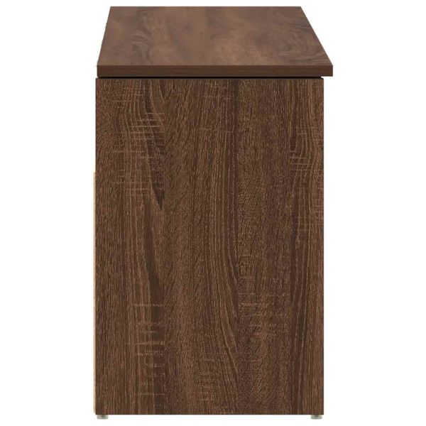 Пейка за обувки, кафяв дъб, 102x30,5x45 см, инженерно дърво