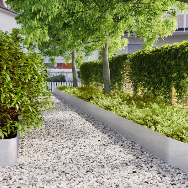 Краища за тревни площи 20 бр. 25x103 cm поцинкована стомана