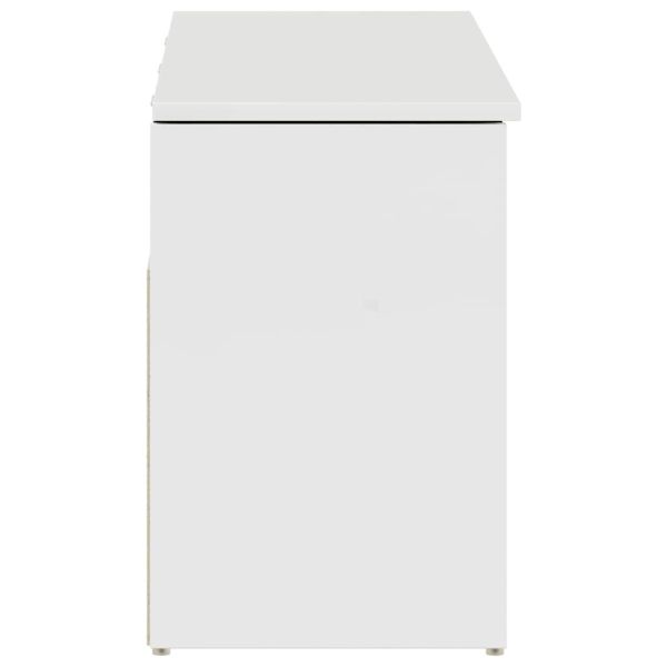 Пейка за обувки с висок гланц бяла 102x30,5x45 cm