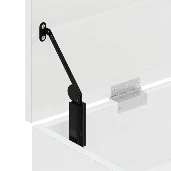 Пейка за обувки с висок гланц бяла 102x30,5x45 cm