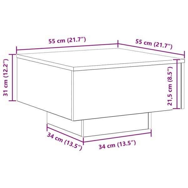 Масичка за кафе Дъб 55 x 55 x 31 см Инженерно дърво