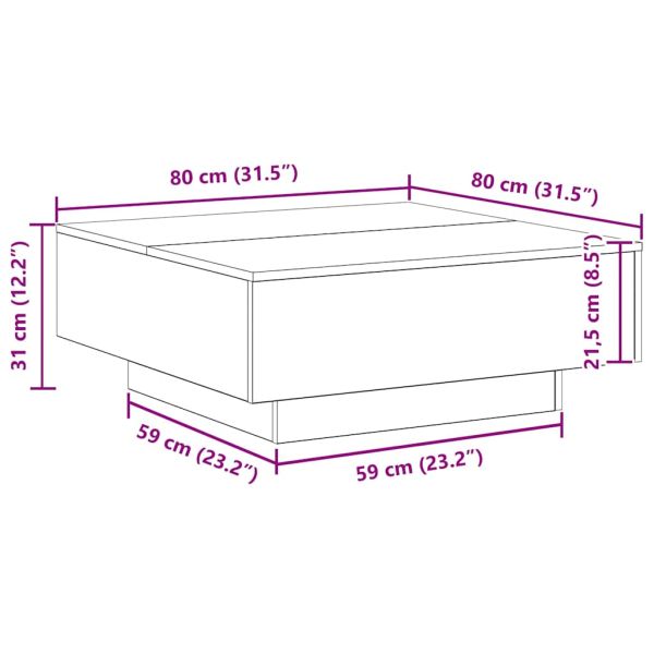 Масичка за кафе Черния дъб 80 x 80 x 31 cm
