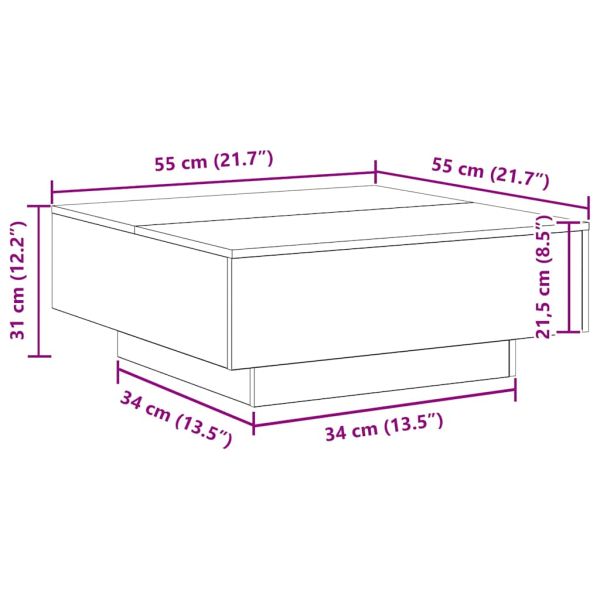 Масичка за кафе Черния дъб 80 x 80 x 31 cm Инженерно дърво