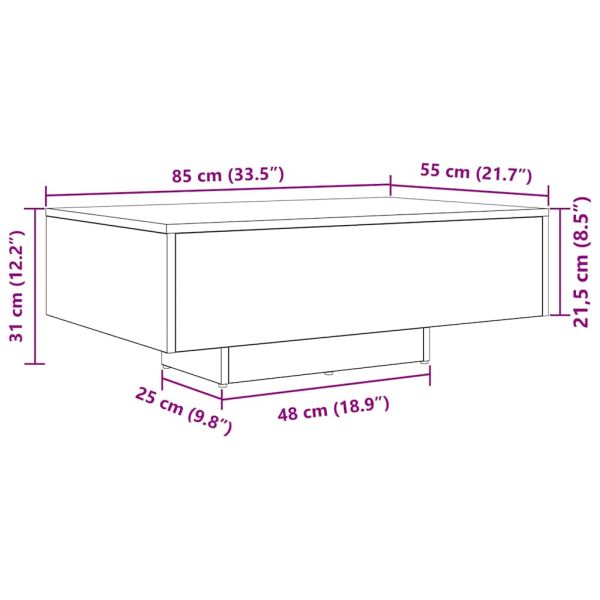 Масичка за кафе Дъб 85 x 55 x 31 cm Инженерно дърво