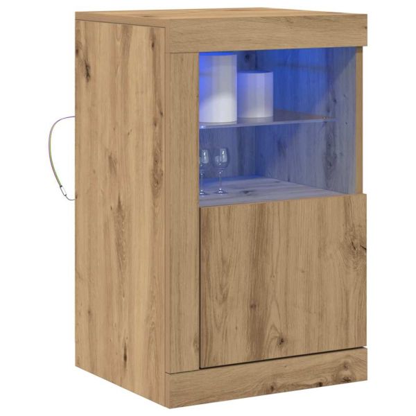 LED конзолна маса Дъб 41 x 37 x 67 см Инженерно дърво