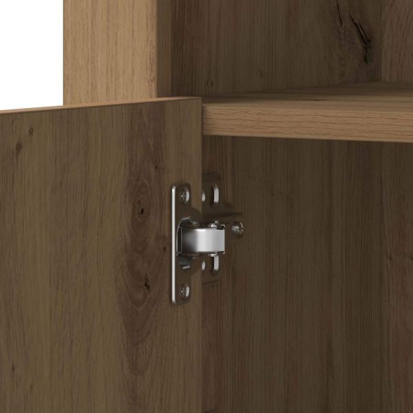 LED конзолна маса 2 pcs Дъб 41 x 37 x 67 см Инженерно дърво