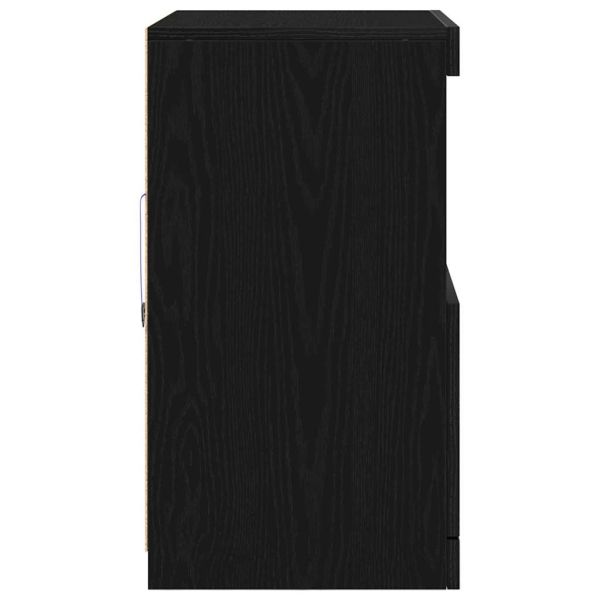 LED конзолна маса Черно 60,5 x 37 x 67 см Инженерно дърво