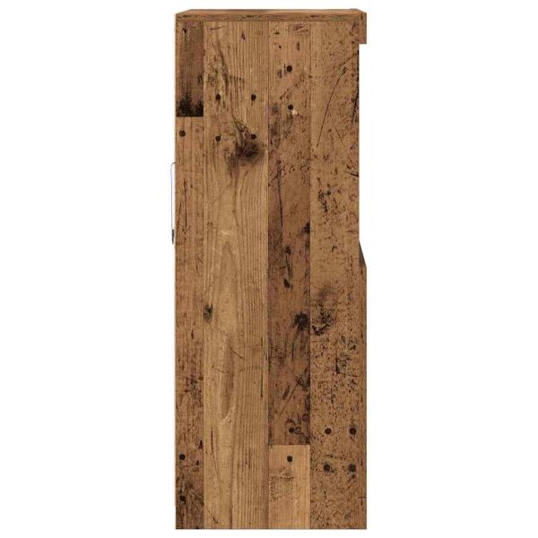 LED конзолна маса Кафяво 60 x 37 x 100 см Инженерно дърво