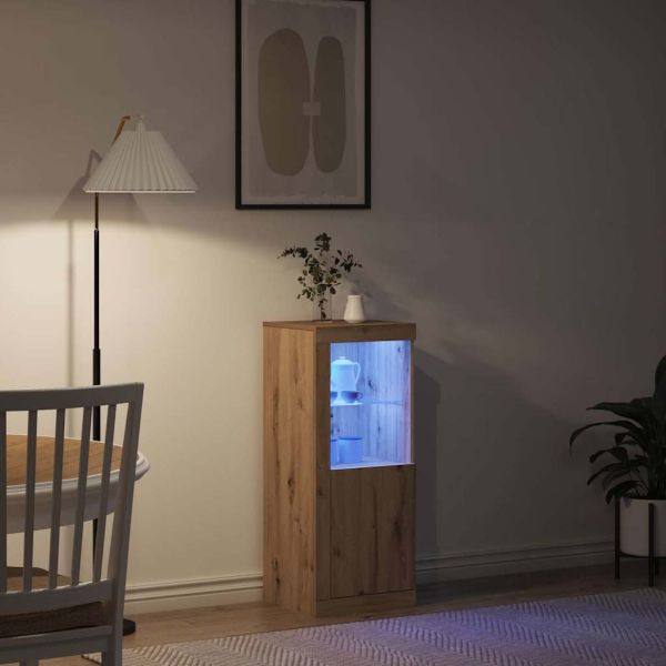 LED конзолна маса Дъб 41 x 37 x 100 см Инженерно дърво