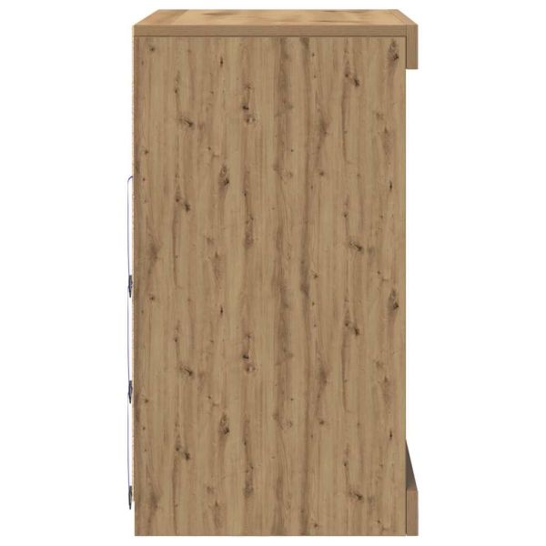 LED конзолна маса Дъб 60,5 x 37 x 67 см Инженерно дърво