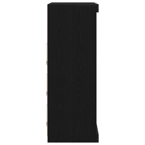 LED конзолна маса Черния дъб 41 x 37 x 100 см Инженерно дърво